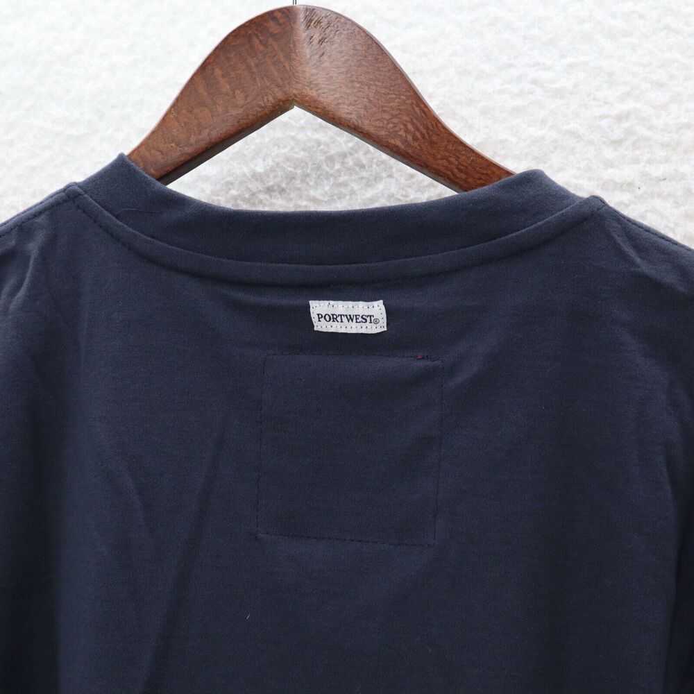 Portwest T-Shirt Men's Large FR32 Bizflame Flame Resistant Henley Long Sleeve - Picture 7 of 13